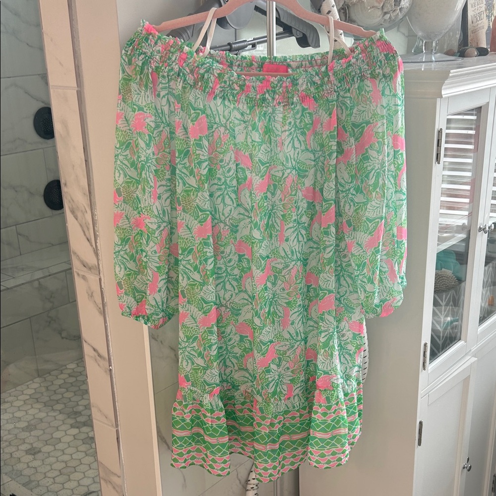 Lilly Pulitzer Off-Shoulder swim coverup